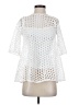 Line & Dot 100% Rayon White 3/4 Sleeve Blouse Size XS (estimated) - photo 1