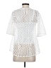 Line & Dot 100% Rayon White 3/4 Sleeve Blouse Size XS (estimated) - photo 2