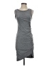 Leith Solid Gray Casual Dress Size S - photo 1