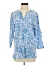 Cathy Daniels Blue Long Sleeve Henley Size S - photo 1