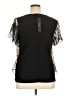 Liz McCoy Black Short Sleeve Blouse Size XL - photo 2