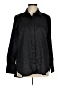 Old Navy Metallic Black Long Sleeve Blouse Size M - photo 1