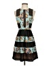 BCBGMAXAZRIA 100% Polyester Graphic Teal Cocktail Dress Size 0 - photo 1