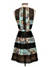 BCBGMAXAZRIA 100% Polyester Graphic Teal Cocktail Dress Size 0 - photo 2