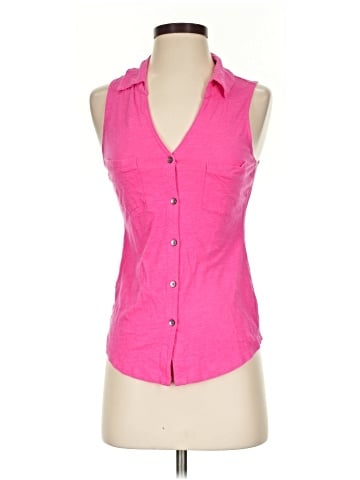 Express Sleeveless Button-Down Shirt (view 1)