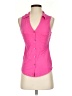 Express Pink Sleeveless Button-Down Shirt Size XS - photo 1