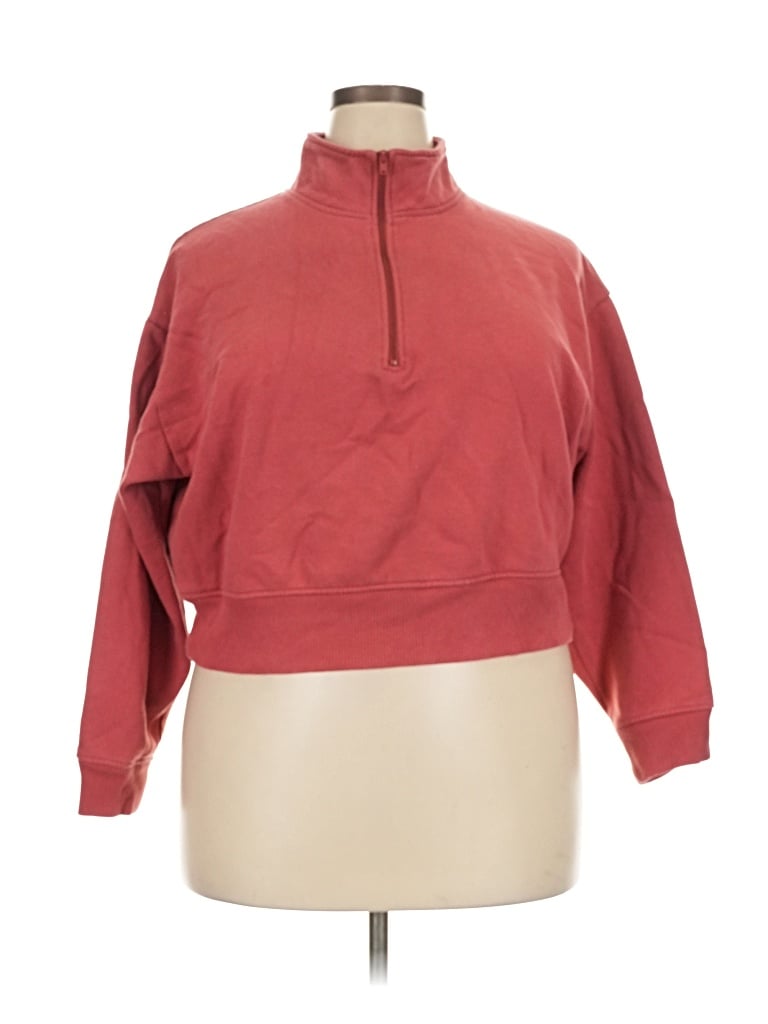 Pre-owned A New Day Fleece Jacket In Red