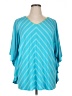 Susan Graver Teal 3/4 Sleeve Blouse Size 1X - photo 1