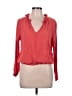 O'Neill 100% Viscose Red Long Sleeve Blouse Size L - photo 1