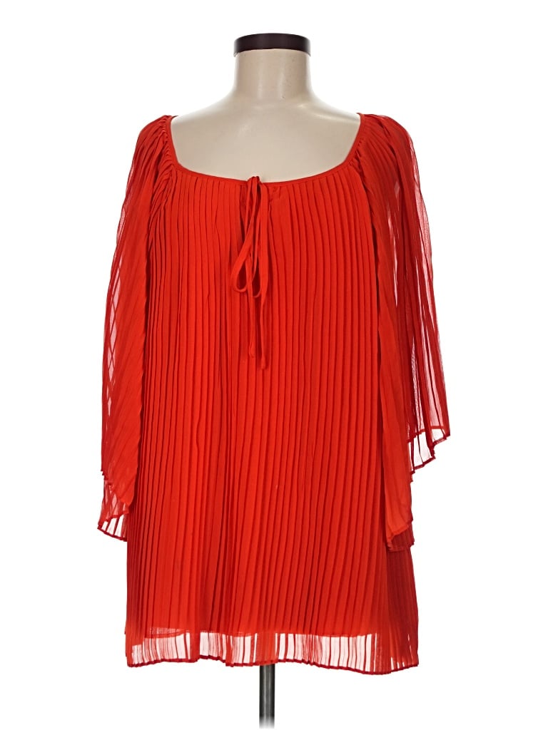 Pre-owned Forever 21 3/4 Sleeve Blouse In Red
