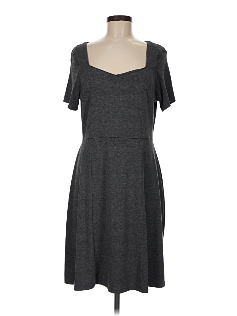 Pre-owned Assorted Brands Casual Dress In Gray