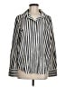 MNG 100% Polyester Stripes Ivory Long Sleeve Blouse Size 6 - photo 1