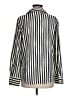 MNG 100% Polyester Stripes Ivory Long Sleeve Blouse Size 6 - photo 2