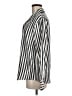 MNG 100% Polyester Stripes Ivory Long Sleeve Blouse Size 6 - photo 5
