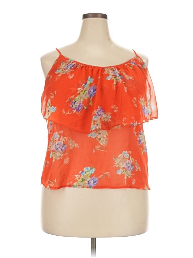 Pre-owned Xxi Sleeveless Blouse In Orange