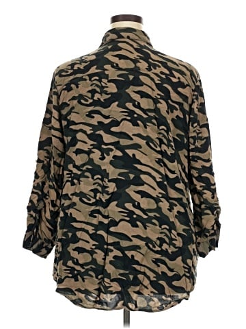 New Look 3/4 Sleeve Button-Down Shirt (view 2)