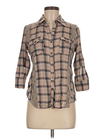 BKE 3/4 Sleeve Button-Down Shirt (view 1)
