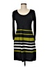 Studio One 100% Acrylic Stripes Gray Casual Dress Size M - photo 1