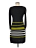 Studio One 100% Acrylic Stripes Gray Casual Dress Size M - photo 2