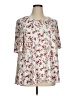 Kim & Cami Ivory Short Sleeve Blouse Size 1X - photo 1