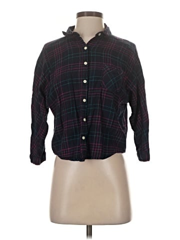 Aeropostale 3/4 Sleeve Button-Down Shirt (view 1)