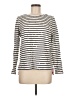 Boden 100% Cotton Stripes Silver Long Sleeve Top Size 10 - photo 1