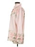 Unbranded Floral Pink Long Sleeve Blouse Size L - photo 5