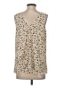 Cooper & Ella 100% Polyester Tan Sleeveless Blouse Size S - photo 2