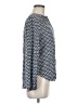 Tommy Hilfiger Chevron-herringbone Blue Long Sleeve Blouse Size M - photo 4
