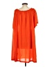 H&M 100% Polyester Orange Casual Dress Size L - photo 2