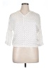 Bossini 100% Polyester White 3/4 Sleeve Blouse Size L - photo 1
