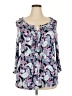 Talbots Outlet 100% Rayon Blue 3/4 Sleeve Blouse Size 2X - photo 1