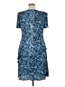 Connected Apparel 100% Polyester Print Blue Cocktail Dress Size 16 - photo 2