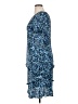Connected Apparel 100% Polyester Print Blue Cocktail Dress Size 16 - photo 5