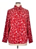 Basic Editions Floral Red Long Sleeve Blouse Size XL - photo 1
