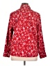 Basic Editions Floral Red Long Sleeve Blouse Size XL - photo 2