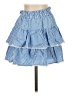Unbranded 100% Polyester Checkered-gingham Blue Casual Skirt Size S - photo 1