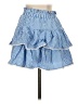 Unbranded 100% Polyester Checkered-gingham Blue Casual Skirt Size S - photo 2