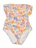 Unbranded Floral Ivory One Piece Swimsuit Size S (estimated) - photo 1