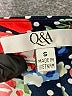 Q&A 100% Polyester Floral Black 3/4 Sleeve Blouse Size S - photo 7