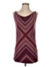 CAbi 100% Rayon Chevron-herringbone Burgundy Sleeveless Top Size XS - photo 1