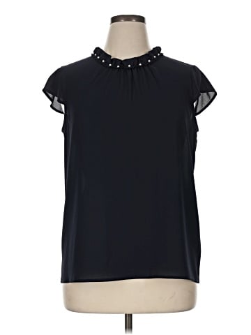 Karl Lagerfeld Paris Short Sleeve Blouse (view 1)