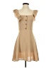 Shein 100% Polyester Solid Tan Casual Dress Size 4 - photo 1