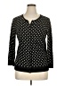 Spense Polka Dots Black Cardigan Size XL - photo 1