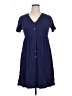 Forever 21 Plus Solid Blue Casual Dress Size 0X - photo 1
