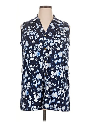 MICHAEL Michael Kors Sleeveless Button-Down Shirt (view 1)