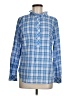 Talbots 100% Cotton Blue Long Sleeve Blouse Size M - photo 1