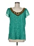 Sachin + Babi Teal Short Sleeve Blouse Size 8 - photo 1