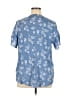 Ember 100% Polyester Blue Short Sleeve Blouse Size 1X - photo 2