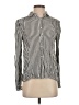 Max Studio 100% Rayon Stripes Gray Long Sleeve Blouse Size S - photo 1